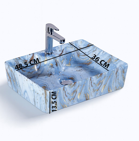 MS-1017 XYLOAN TABLE TOP BASIN GLOSSY (19"X14") - Image 3