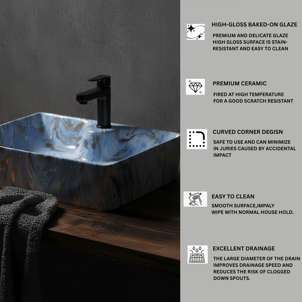 MS-1017 XYLOAN TABLE TOP BASIN GLOSSY (19"X14") - Image 4