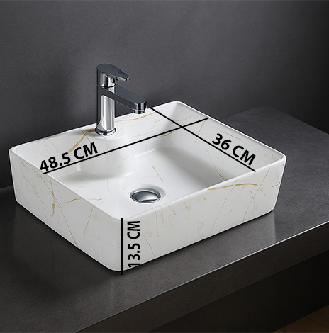 MS-1018 XYLOAN TABLE TOP BASIN GLOSSY (19"X14") - Image 3