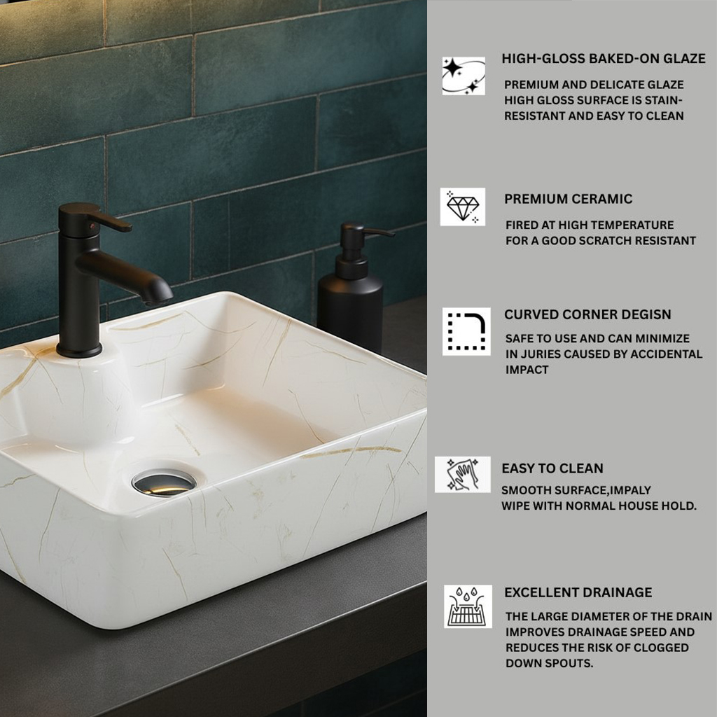 MS-1018 XYLOAN TABLE TOP BASIN GLOSSY (19"X14") - Image 4