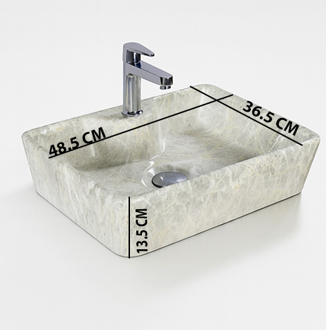 MS-1019 XYLOAN TABLE TOP BASIN GLOSSY (19"X14") - Image 3