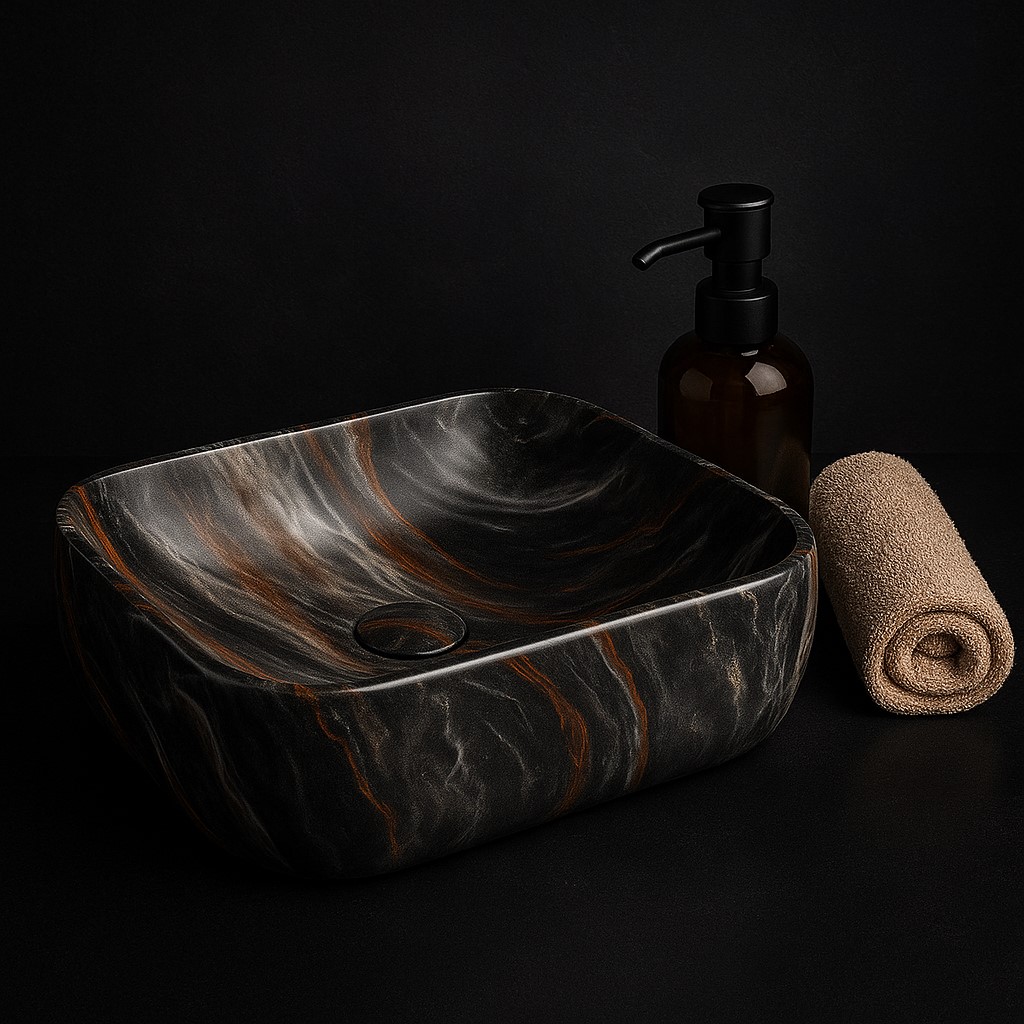 MS-102 XYLOAN TABLE TOP BASIN GLOSYY (14"X10") - Image 2