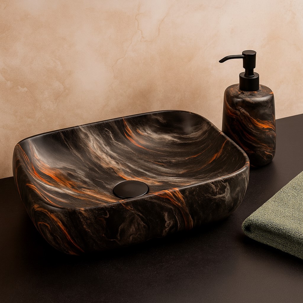 MS-102 XYLOAN TABLE TOP BASIN GLOSYY (14"X10") - Image 3