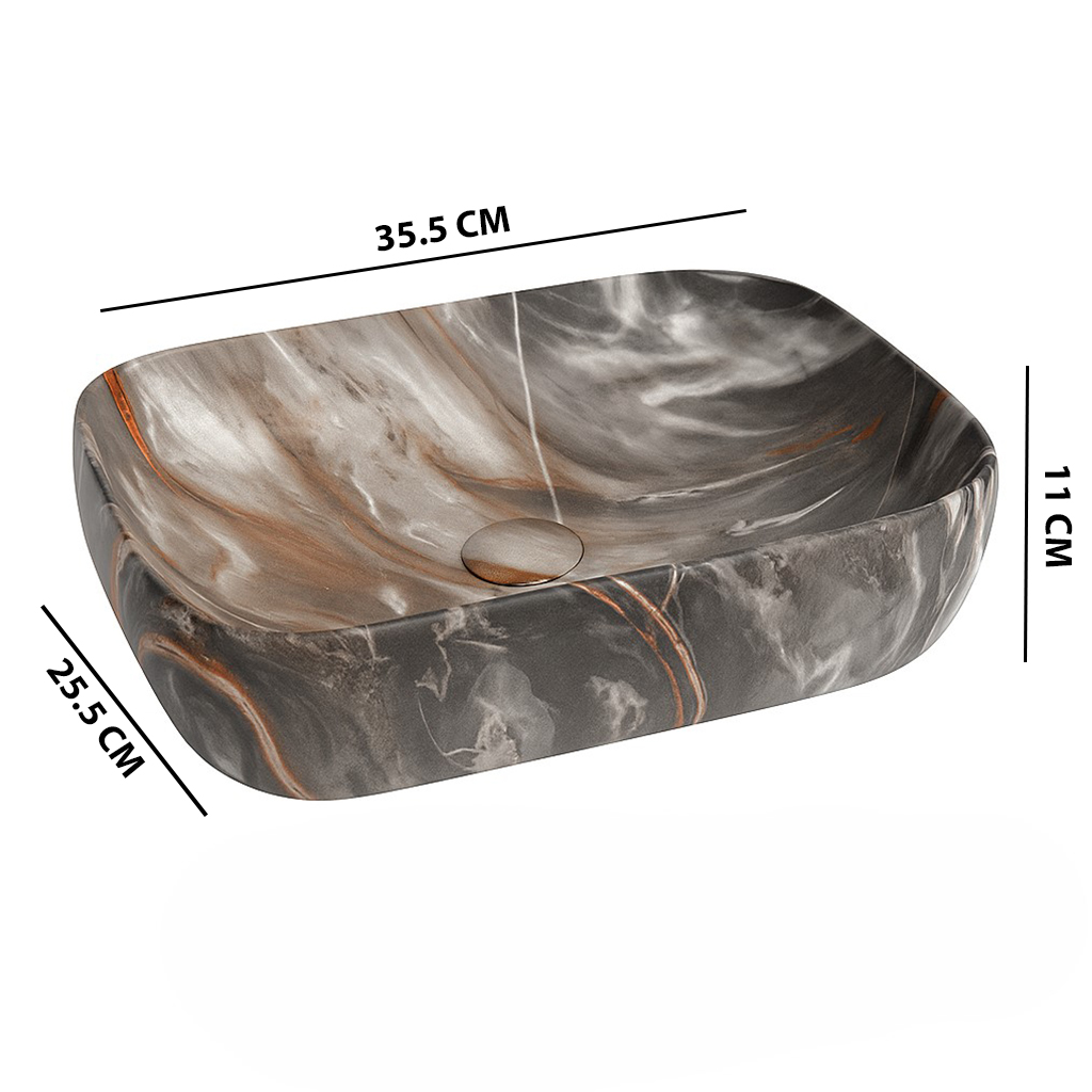 MS-102 XYLOAN TABLE TOP BASIN GLOSYY (14"X10") - Image 4