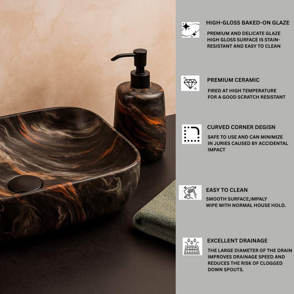 MS-102 XYLOAN TABLE TOP BASIN GLOSYY (14"X10") - Image 5