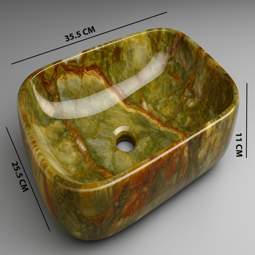 MS-103 XYLOAN TABLE TOP BASIN GLOSSY (14"X10") - Image 3