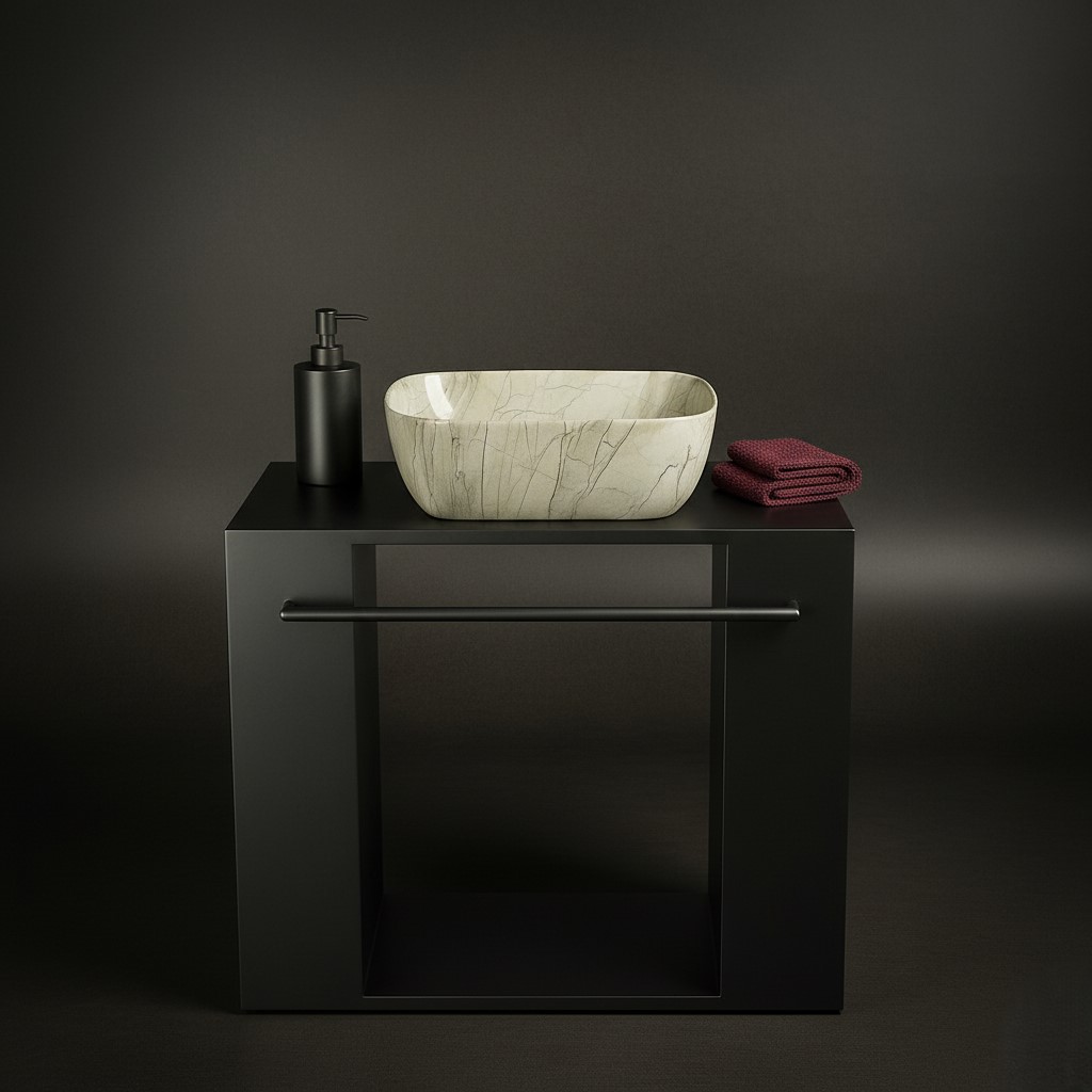 MS-105 XYLOAN TABLE TOP BASIN GLOSSY (14"X10") - Image 2