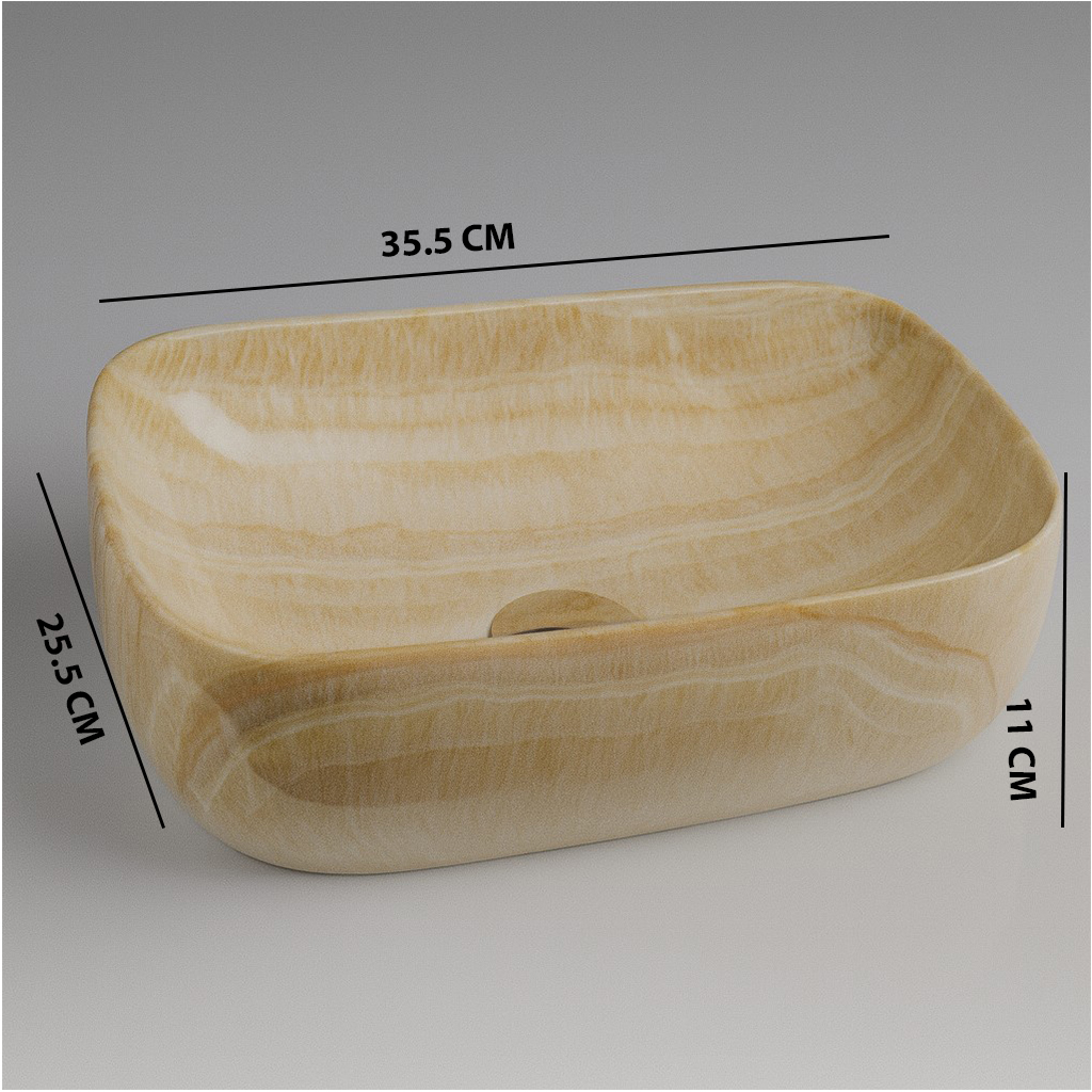 MS-106 XYLOAN TABLE TOP BASIN GLOSSY (14"X10") - Image 3
