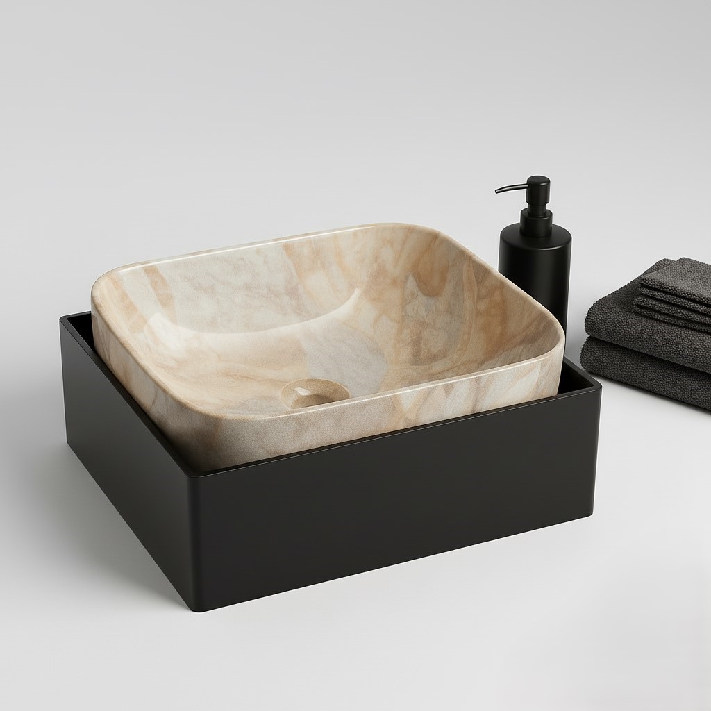 MS-107 XYLOAN TABLE TOP BASIN GLOSSY (14"X10") - Image 2