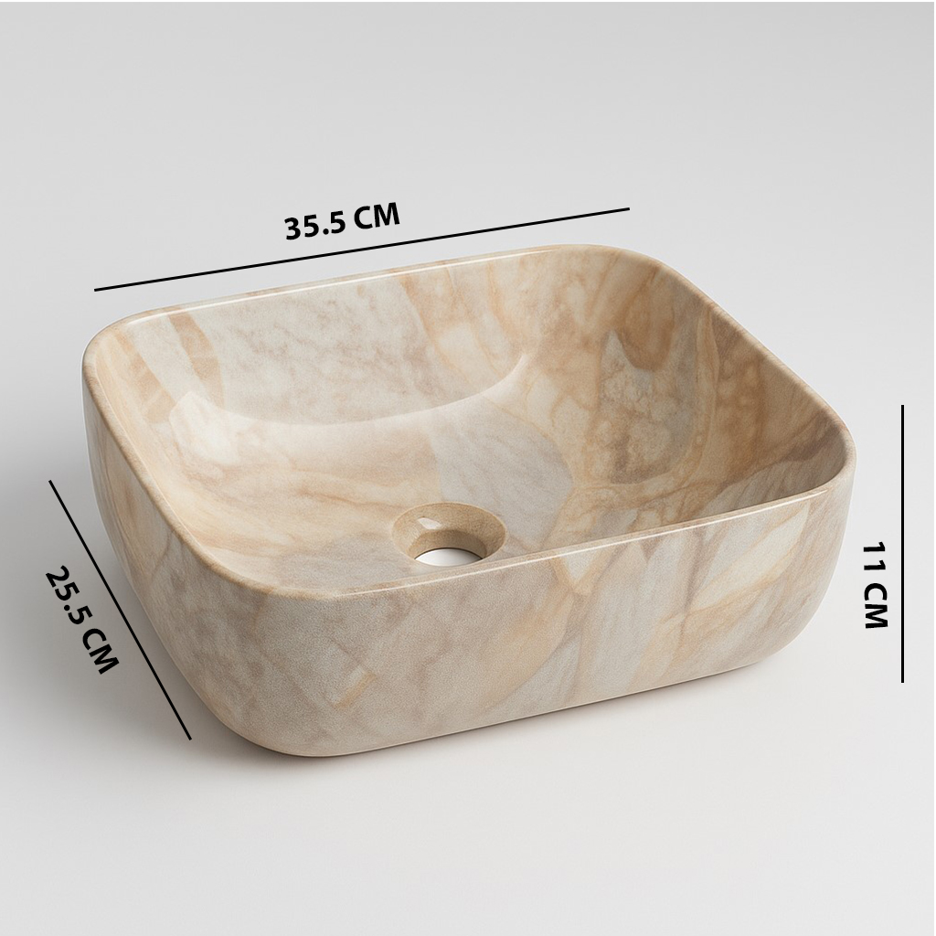 MS-107 XYLOAN TABLE TOP BASIN GLOSSY (14"X10") - Image 3