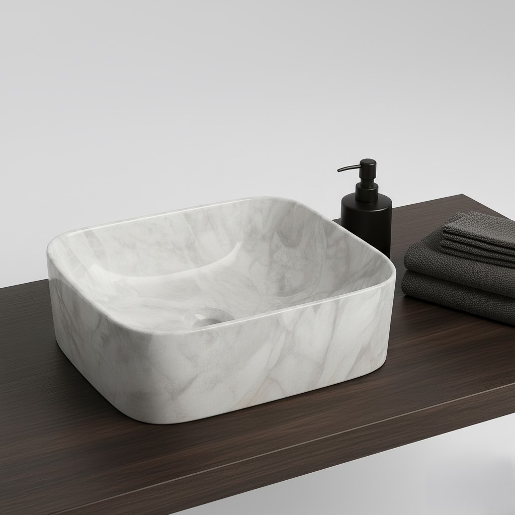 MS-108 XYLOAN TABLE TOP BASIN GLOSSY (14"X10") - Image 2
