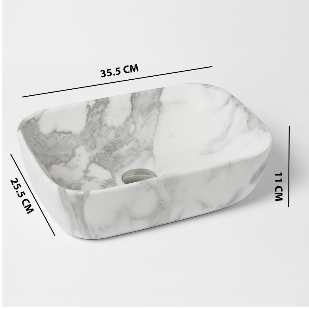 MS-108 XYLOAN TABLE TOP BASIN GLOSSY (14"X10") - Image 3
