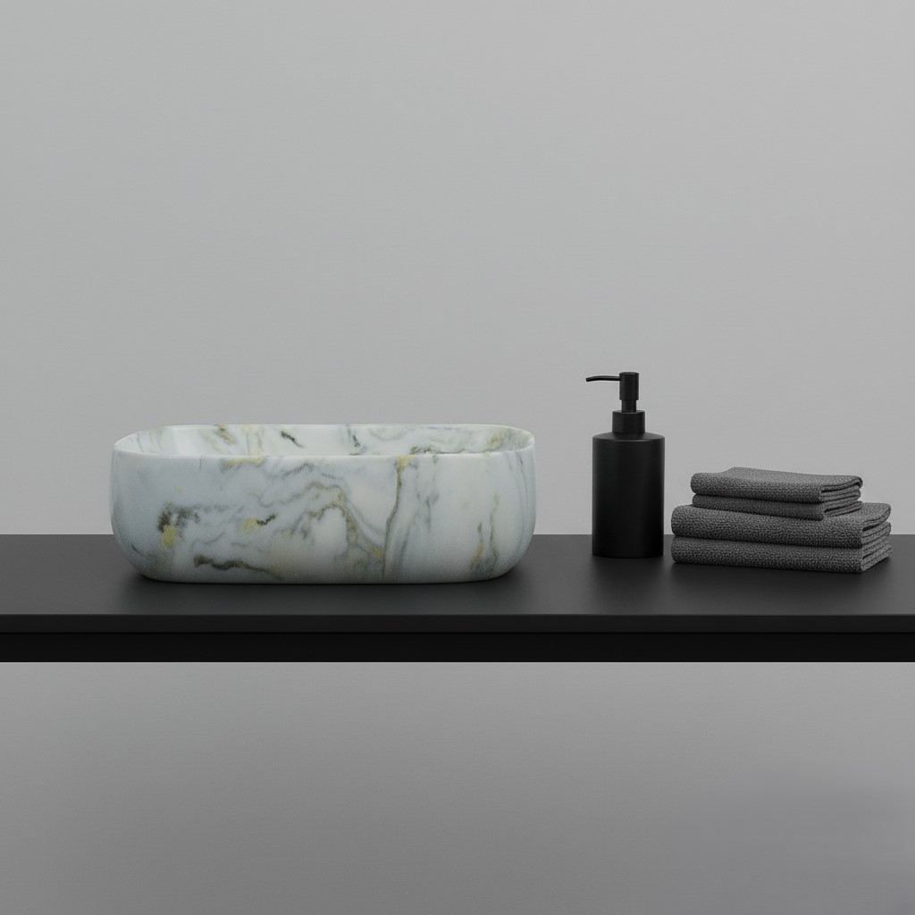 MS-110 XYLOAN TABLE TOP BASIN GLOSSY (14"X10") - Image 2