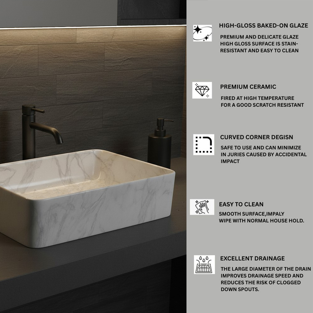 MS-1103 XYLOAN TABLE TOP BASIN MATT (19"X14") - Image 4