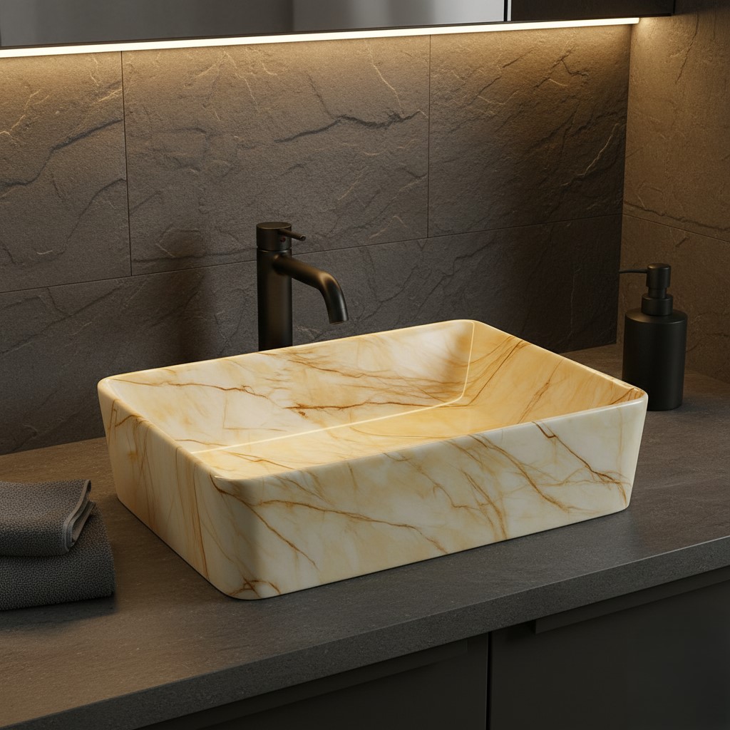 MS-1104 XYLOAN TABLE TOP BASIN GLOSSY (19"X14") - Image 2