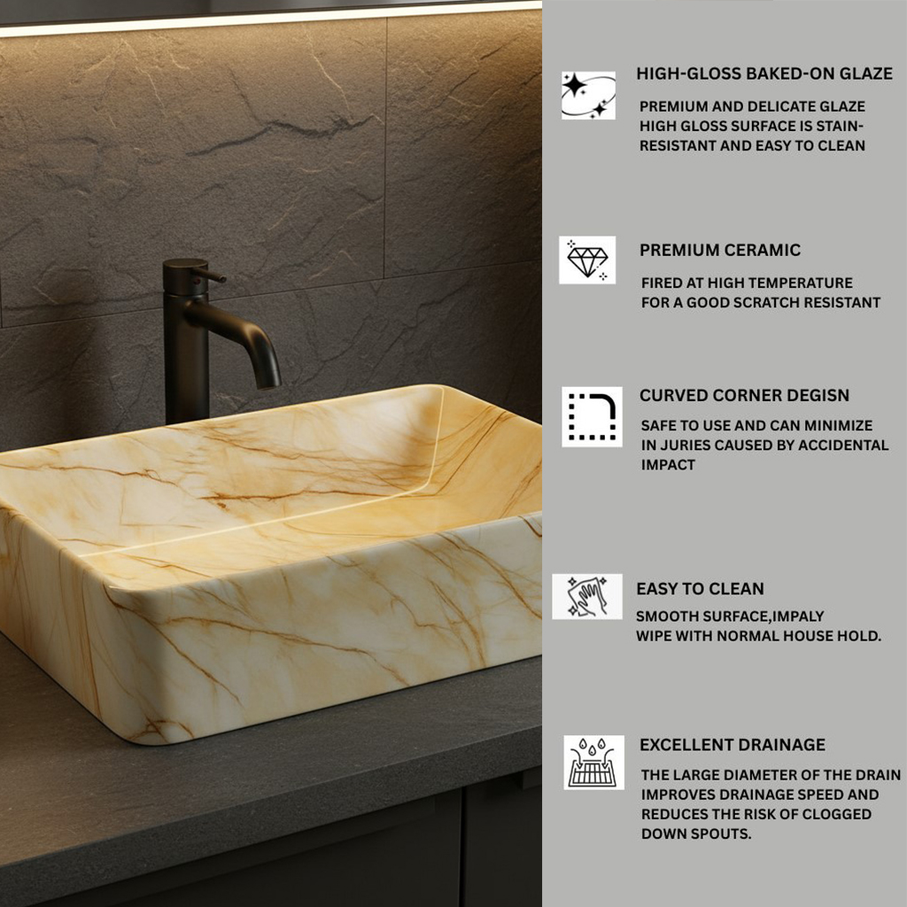 MS-1104 XYLOAN TABLE TOP BASIN GLOSSY (19"X14") - Image 4