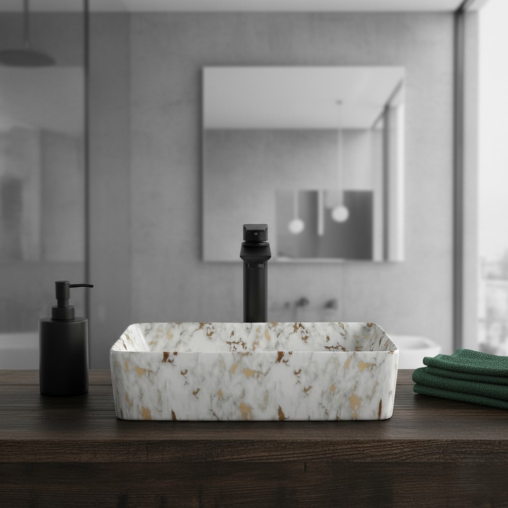 MS-1106 XYLOAN TABLE TOP BASIN GLOSSY (19"X14") - Image 2
