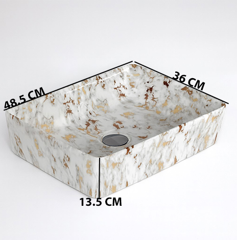 MS-1106 XYLOAN TABLE TOP BASIN GLOSSY (19"X14") - Image 3