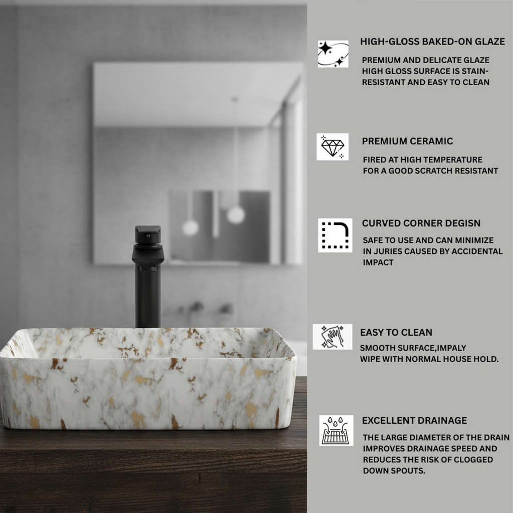 MS-1106 XYLOAN TABLE TOP BASIN GLOSSY (19"X14") - Image 4