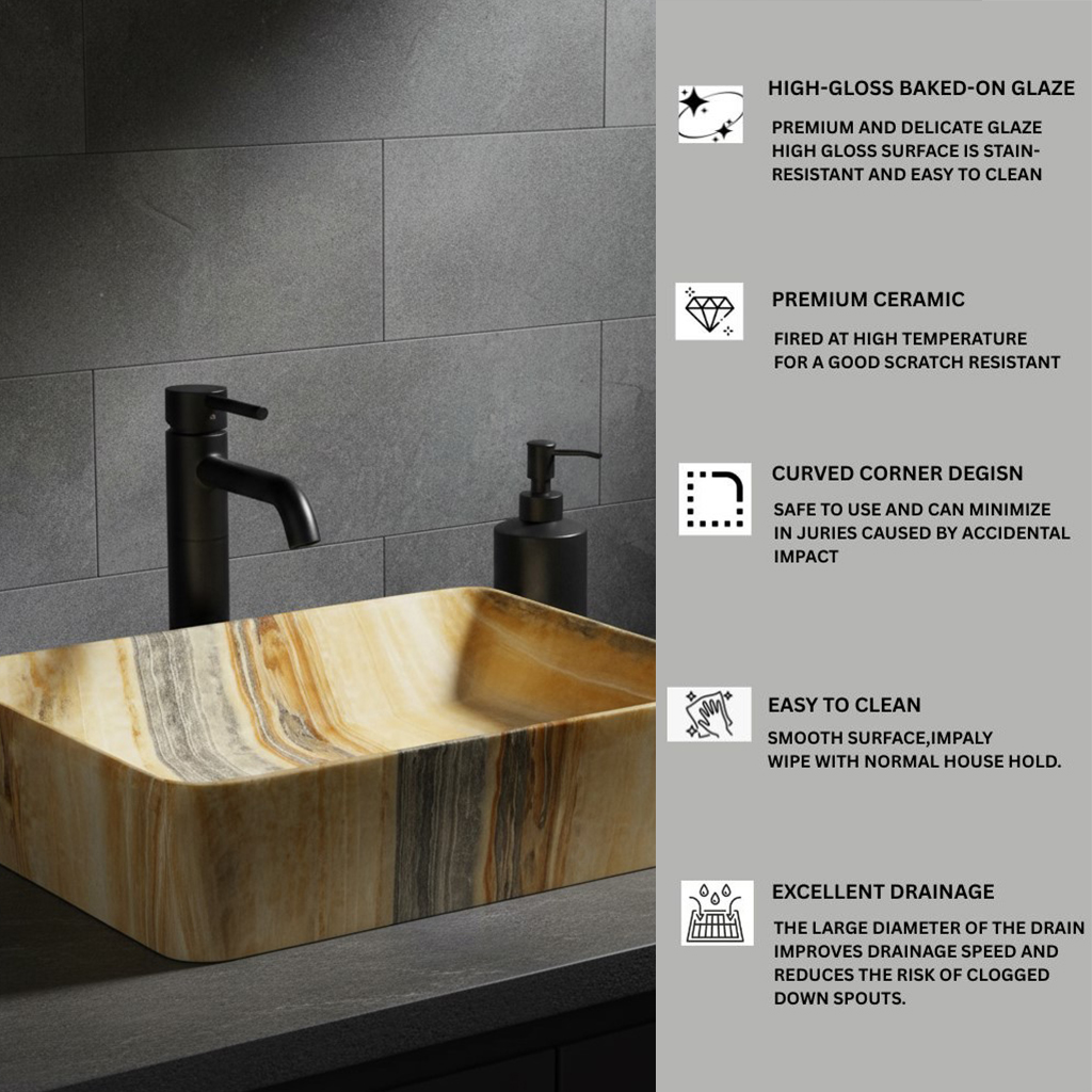 MS-1108 XYLOAN TABLE TOP BASIN GLOSSY (19"X14") - Image 4