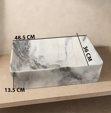 MS-1109 XYLOAN TABLE TOP BASIN GLOSSY (19"X14") - Image 3