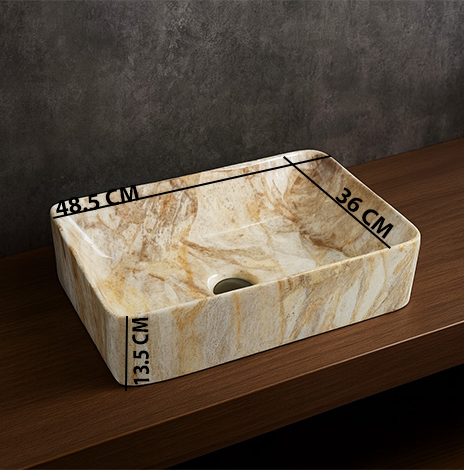 MS-1110 XYLOAN TABLE TOP BASIN GLOSSY (19"X14") - Image 3