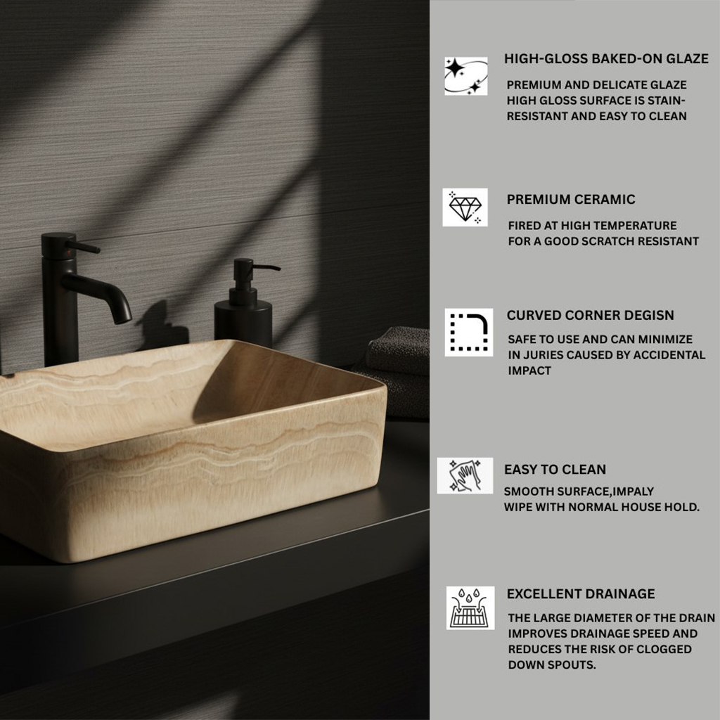 MS-1113 XYLOAN TABLE TOP BASIN GLOSSY (19"X14") - Image 4