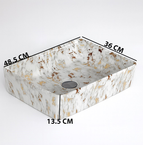 MS-1114 XYLOAN TABLE TOP BASIN MATT (19"X14") - Image 3