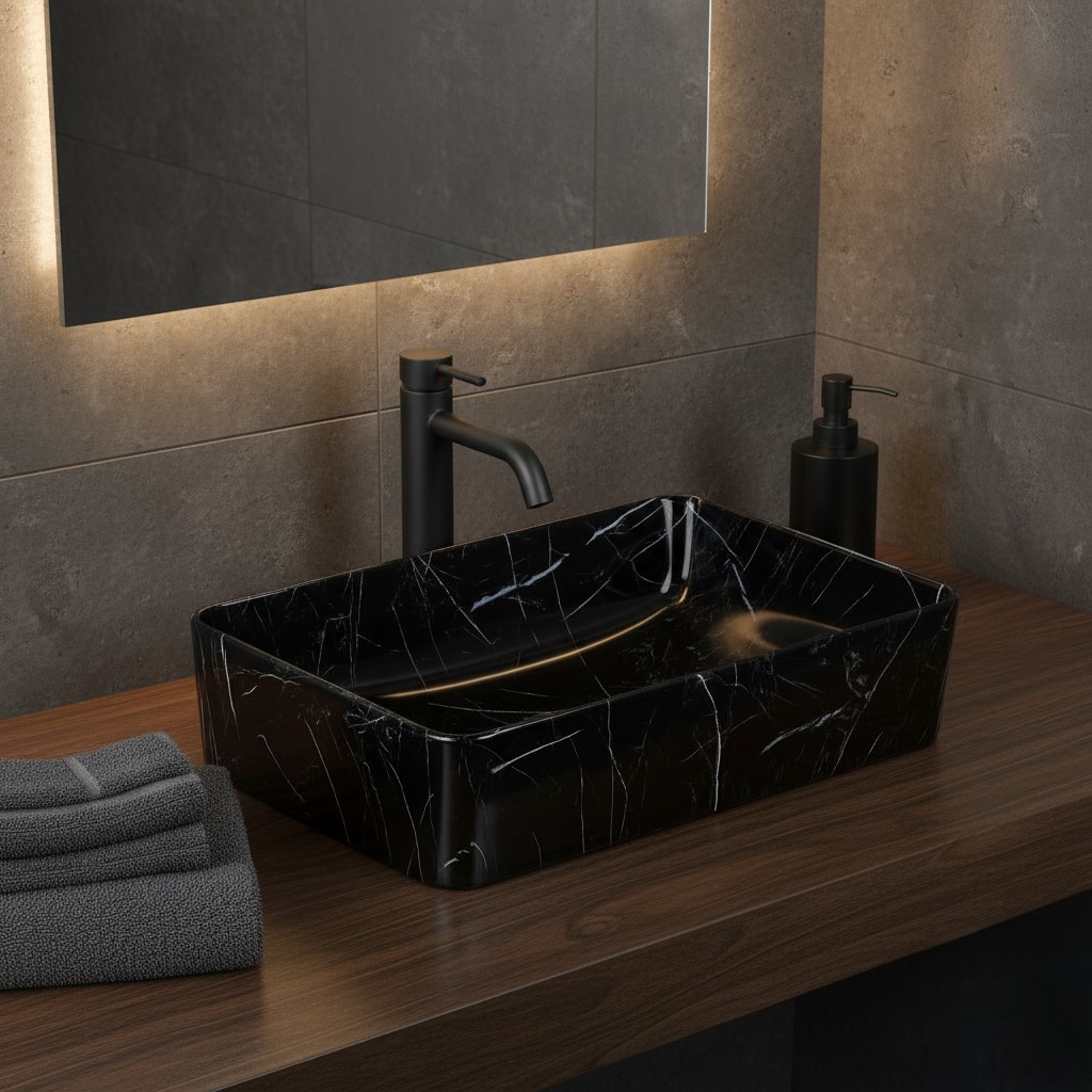 MS-1116 XYLOAN TABLE TOP BASIN GLOSSY (19"X14") - Image 2