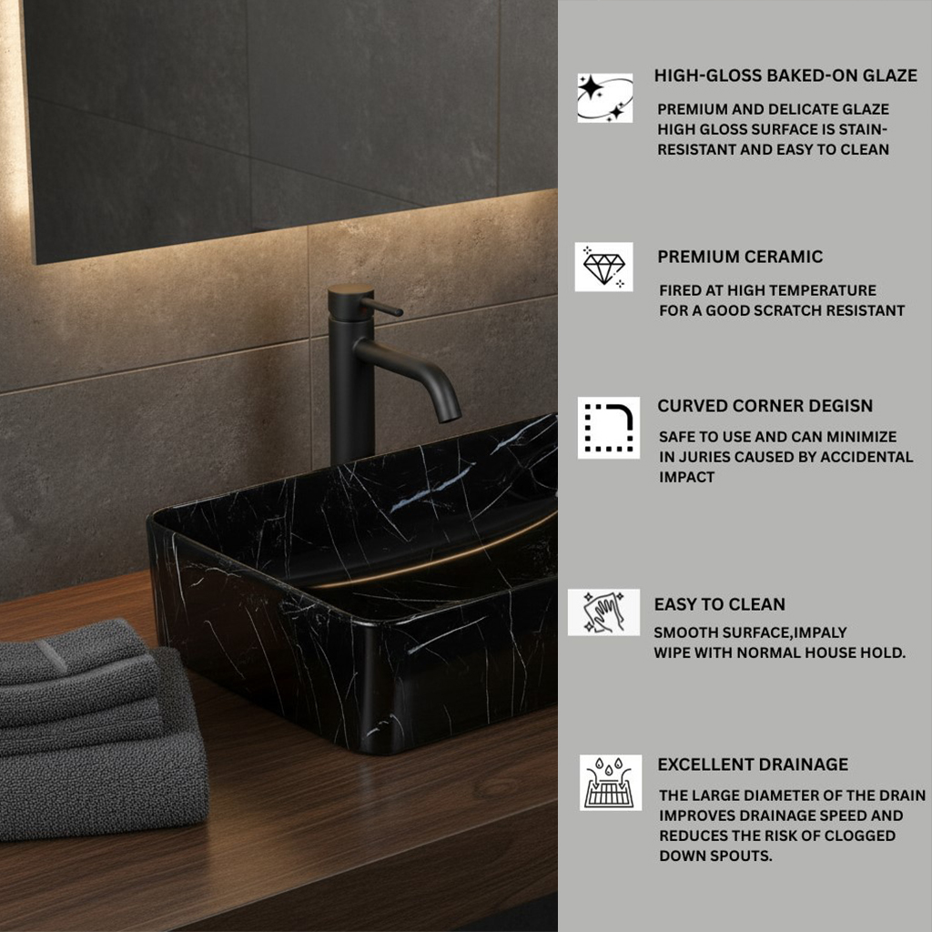 MS-1116 XYLOAN TABLE TOP BASIN GLOSSY (19"X14") - Image 4