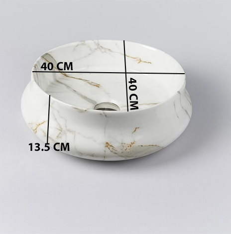 MS-1202 XYLOAN ROUND TABLE TOP BASIN GLOSSY (16"X16") - Image 3