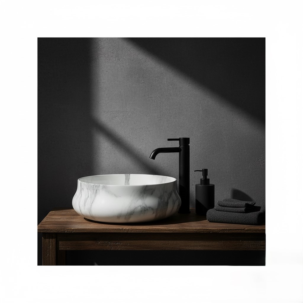 MS-1205 XYLOAN ROUND TABLE TOP BASIN GLOSSY (16"X16") - Image 2