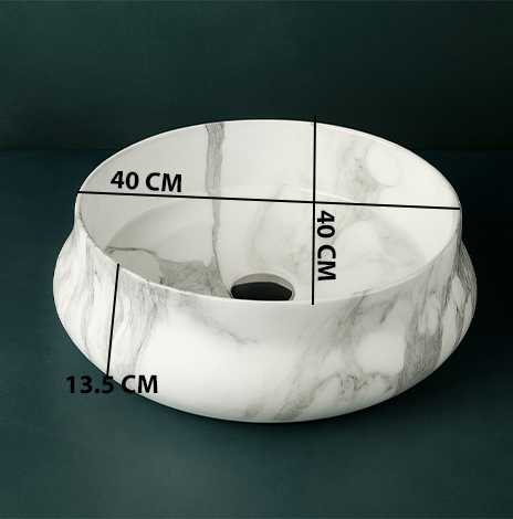 MS-1205 XYLOAN ROUND TABLE TOP BASIN GLOSSY (16"X16") - Image 3