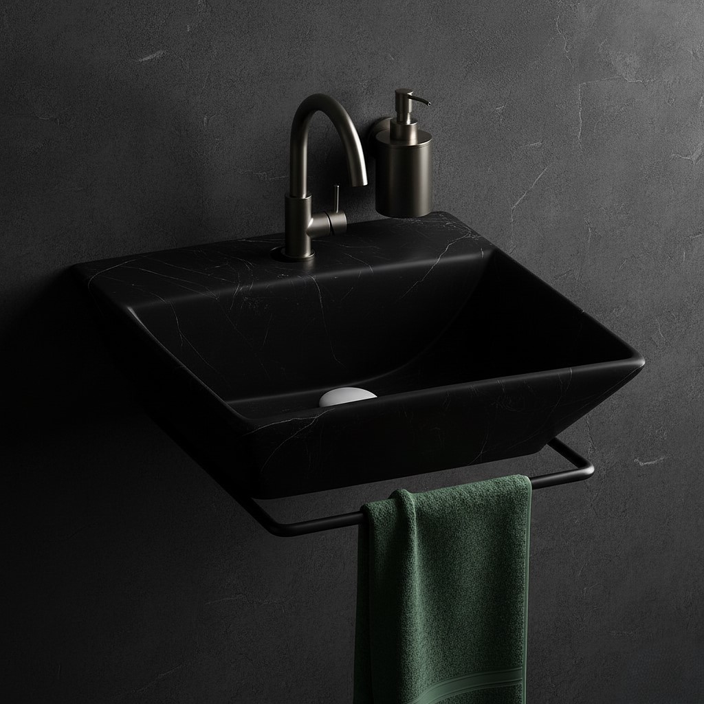 MS-1301 XYLOAN WALL MOUNTED BASIN MATT (17"X15") - Image 2