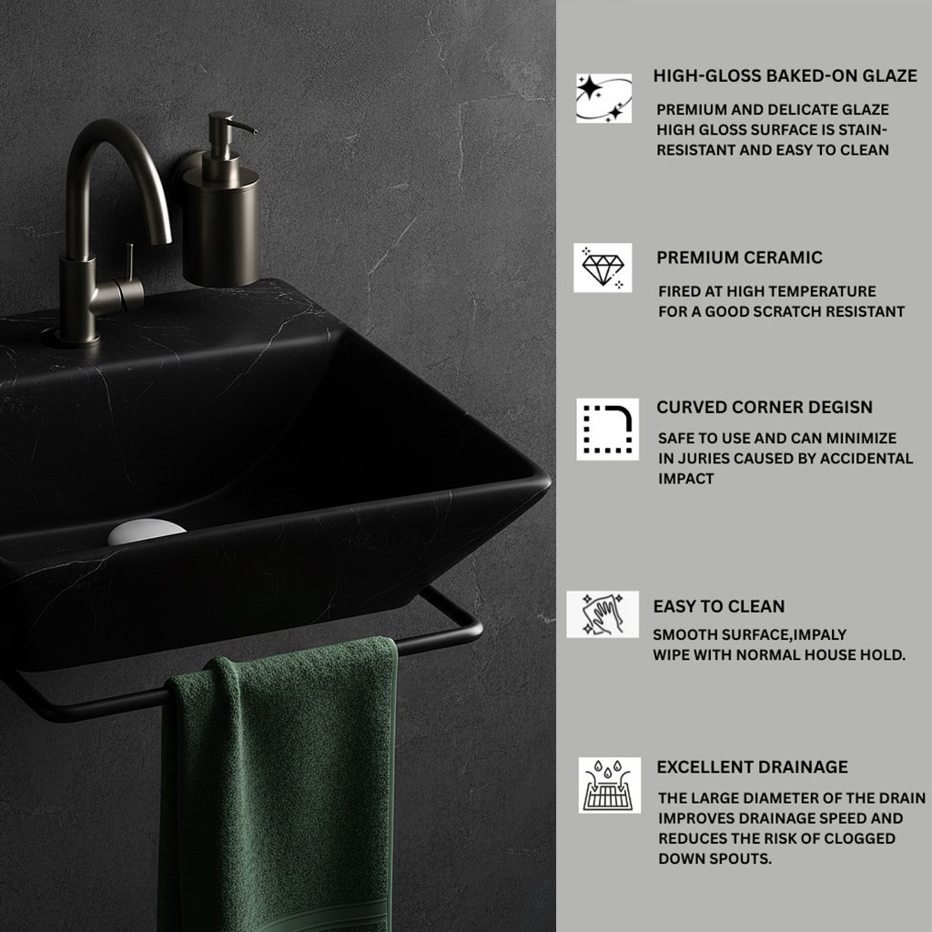 MS-1301 XYLOAN WALL MOUNTED BASIN MATT (17"X15") - Image 4