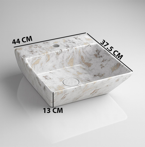 MS-1302 XYLOAN WALL MOUNTED BASIN GLOSSY (17"X15") - Image 3