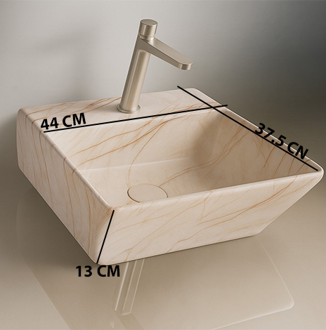 MS-1303 XYLOAN WALL MOUNTED BASIN GLOSSY (17"X15") - Image 3