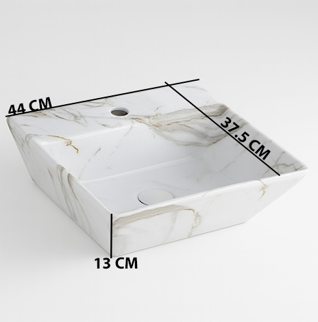 MS-1304 XYLOAN WALL MOUNTED BASIN GLOSSY (17"X15") - Image 3