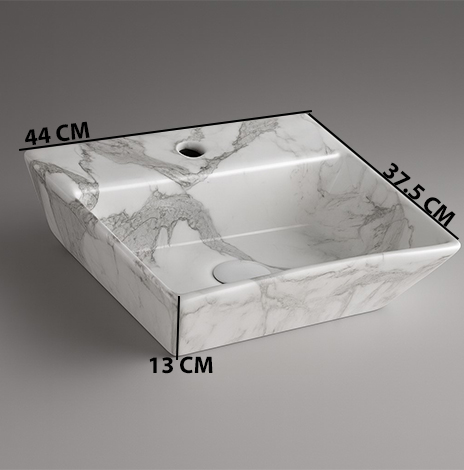 MS-1307 XYLOAN WALL MOUNTED BASIN GLOSSY (17"X15") - Image 3
