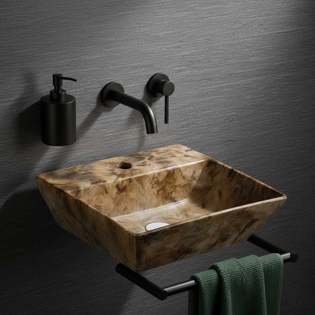 MS-1308 XYLOAN WALL MOUNTED BASIN (17"X15") - Image 2