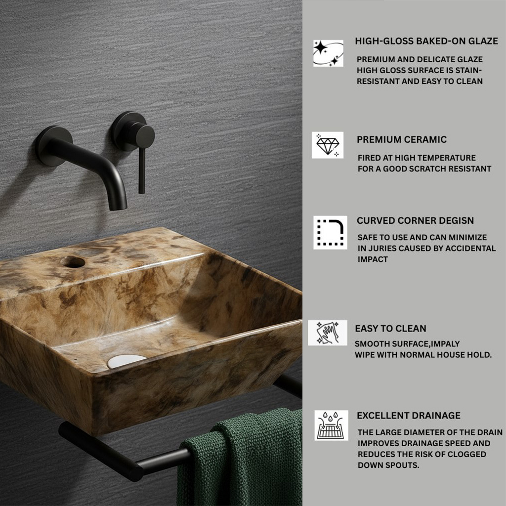 MS-1308 XYLOAN WALL MOUNTED BASIN (17"X15") - Image 4