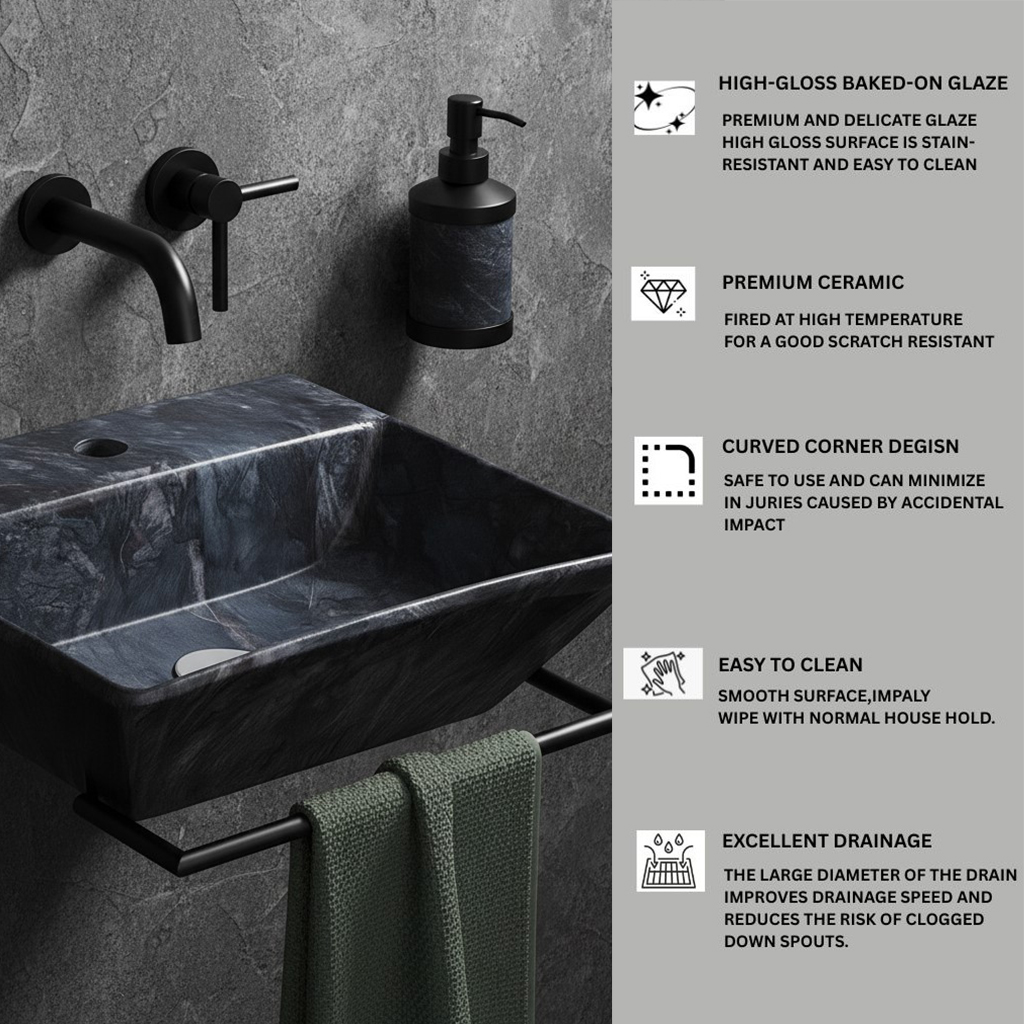 MS-1309 XYLOAN WALL MOUNTED BASIN GLOSSY (17"X15") - Image 4