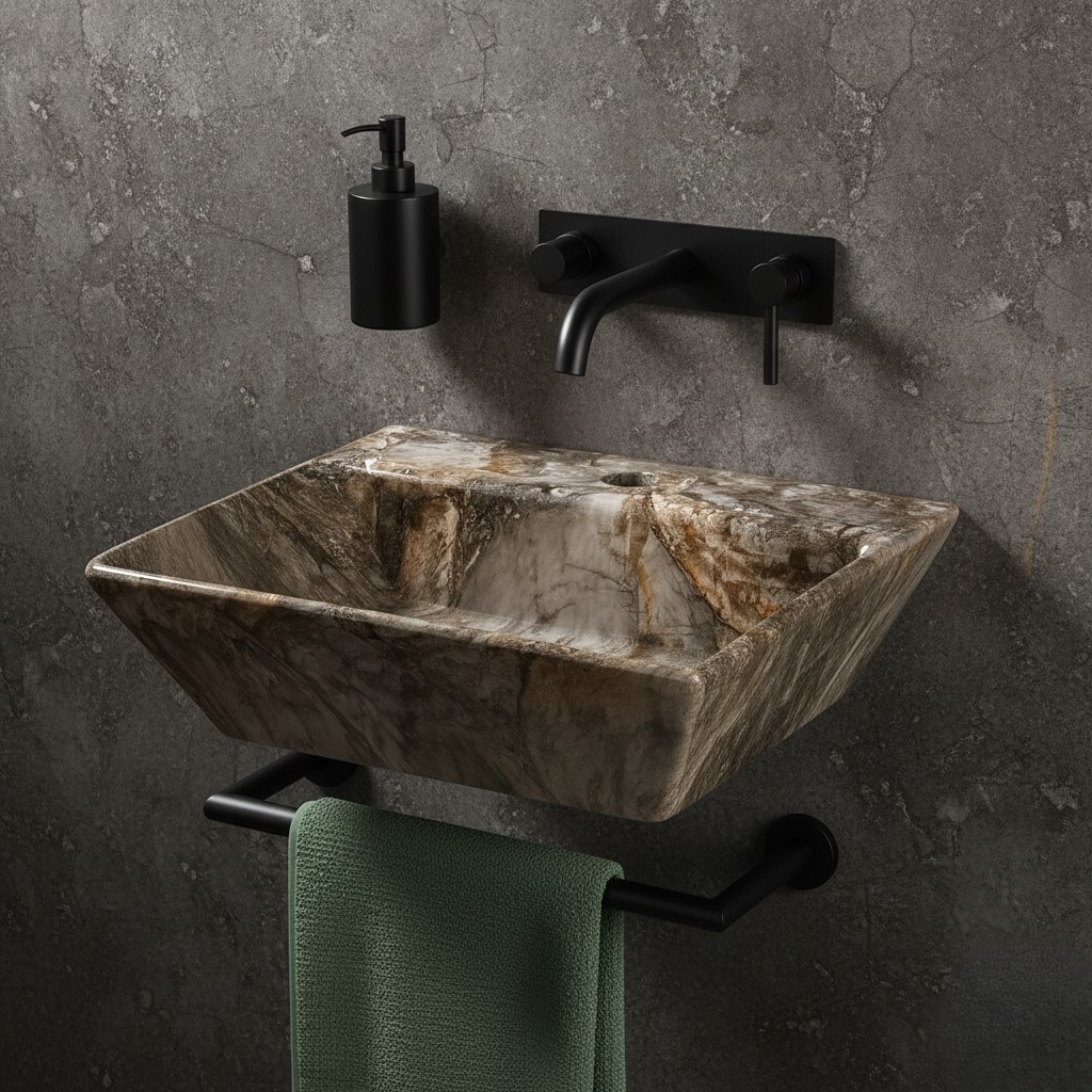 MS-1310 XYLOAN WALL MOUNTED BASIN GLOSSY (17"X15") - Image 2