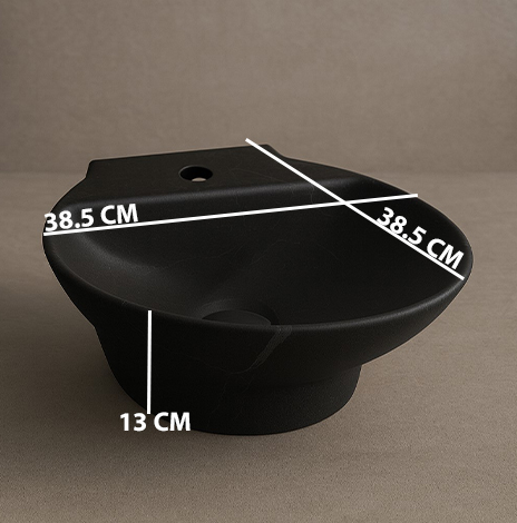 MS-1401 XYLOAN WALL MOUNTED BASIN MATT (15"X15") - Image 3