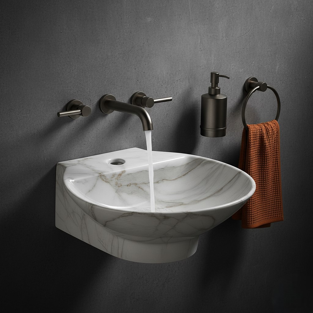 MS-1404 XYLOAN WALL MOUNTED BASIN GLOSSY (15"X15") - Image 2