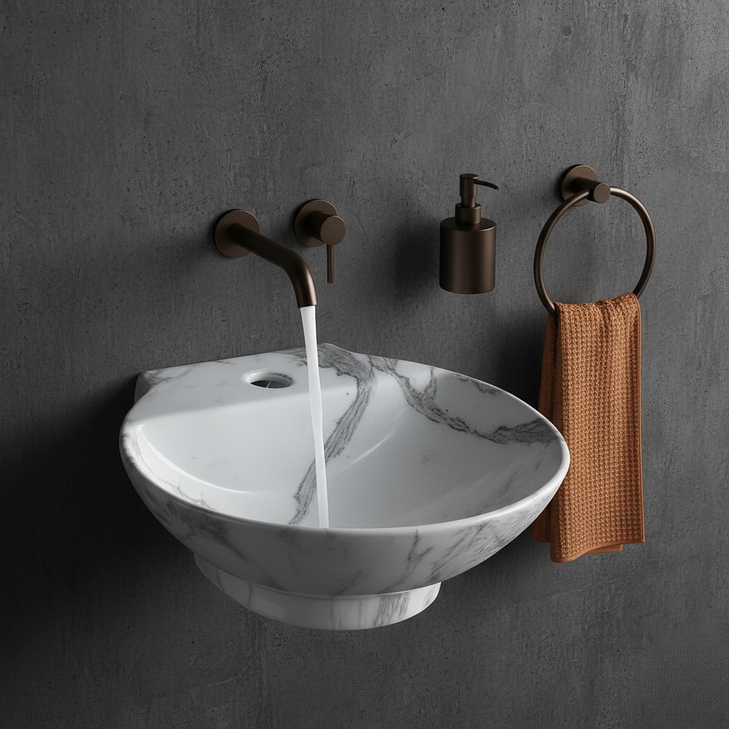 MS-1407 XYLOAN WALL MOUNTED BASIN GLOSSY (15"X15") - Image 2