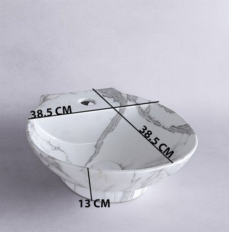 MS-1407 XYLOAN WALL MOUNTED BASIN GLOSSY (15"X15") - Image 3