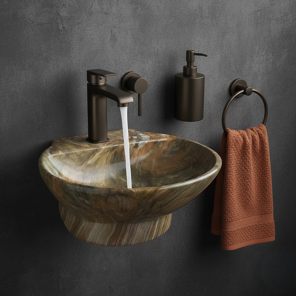MS-1408 XYLOAN WALL MOUNTED BASIN GLOSSY (15"X15") - Image 2