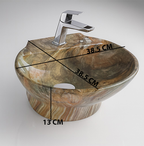 MS-1408 XYLOAN WALL MOUNTED BASIN GLOSSY (15"X15") - Image 3