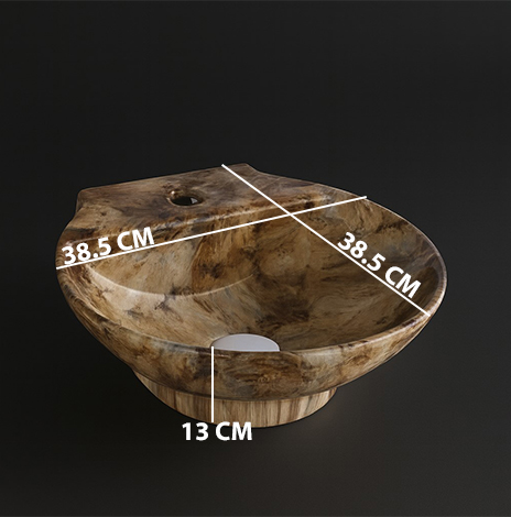 MS-1410 XYLOAN WALL MOUNTED BASIN GLOSSY (15"X15") - Image 3